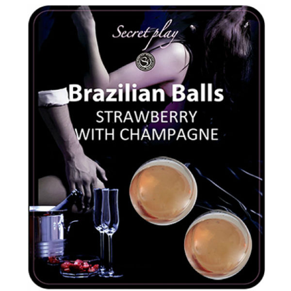 Secretplay massageballen aardbei en champagne