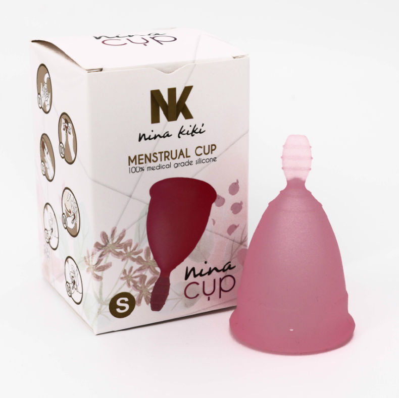 Menstruatiecup, siliconen, maat S, tot 12 uur, herbruikbaar NINA KIKÍ
