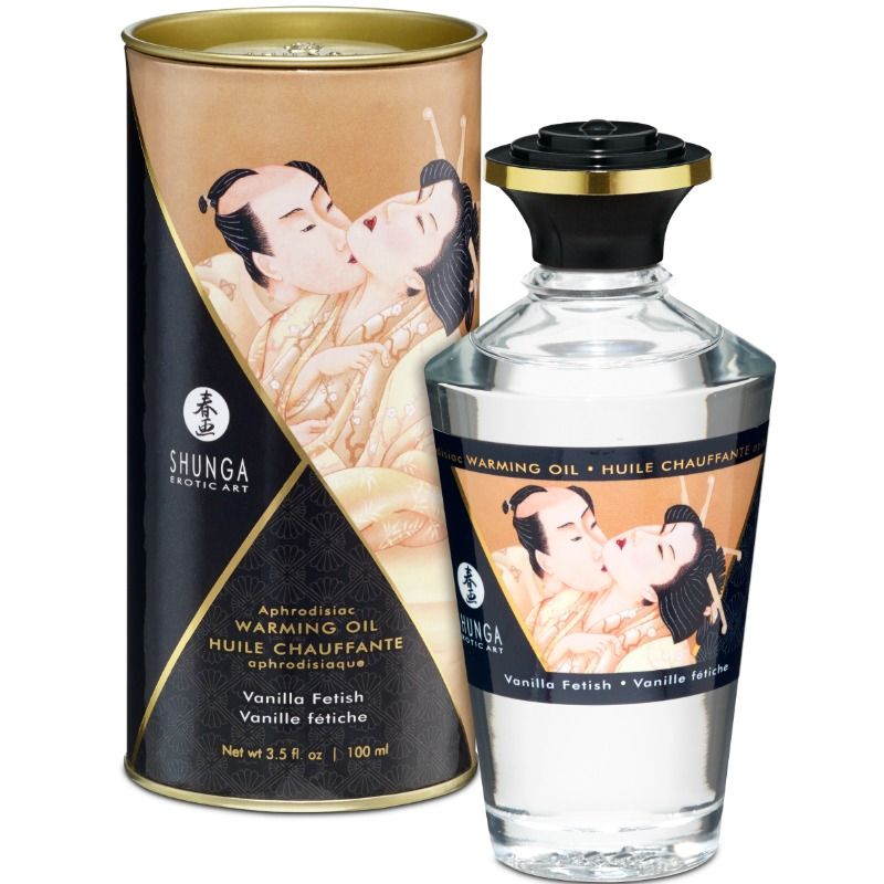 Shunga Fetish Vanilla massageolie met warmte effect