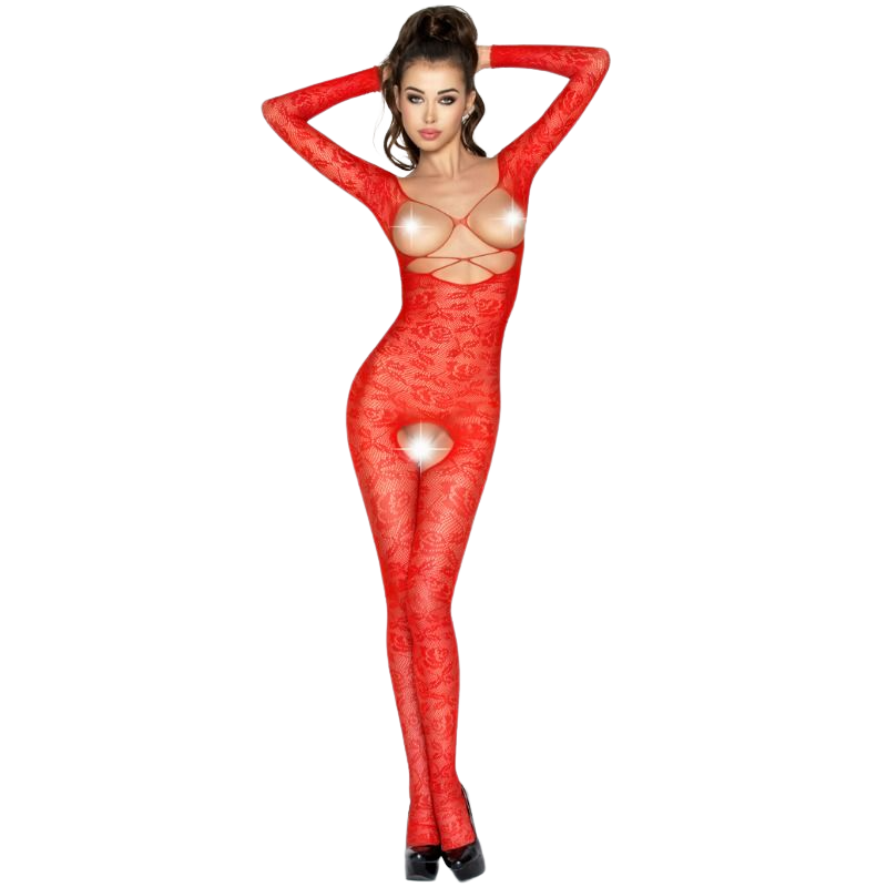 PASSION WOMAN BS031 rode bodystocking