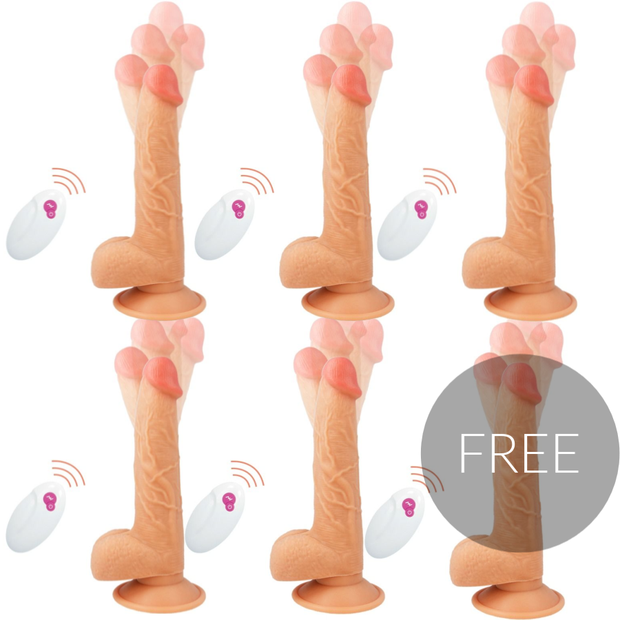 Realistische siliconen dildo met afstandsbediening en zuignap CYBER SILICOCK