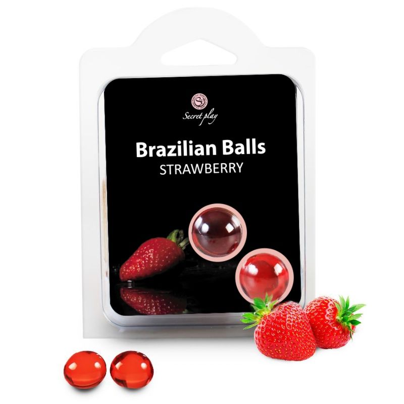 SECRETPLAY Braziliaanse massageballetjes met aardbeienaroma