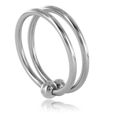 METAL HARD dubbele stalen penisring 30 mm