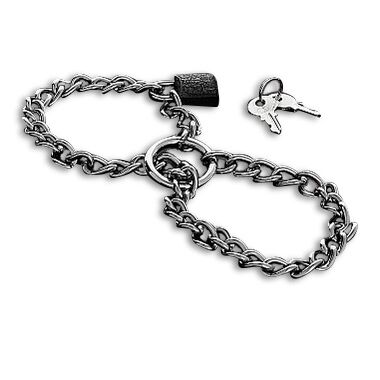 METAL HARD handboeien met roestvrijstalen ketting