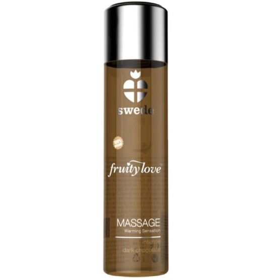 SWEDE massageolie met verwarmend effect, intense pure chocolade, 60 ml